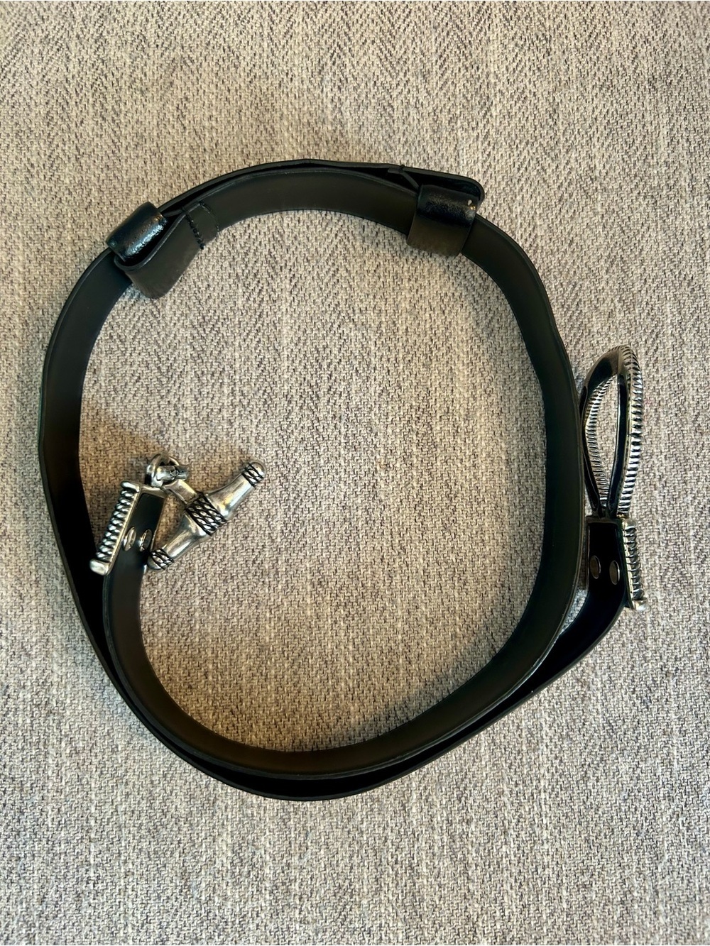 Cipriani Vintage Leather Belt in Black Size M/L - Picture 10 of 10